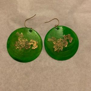 Green earring